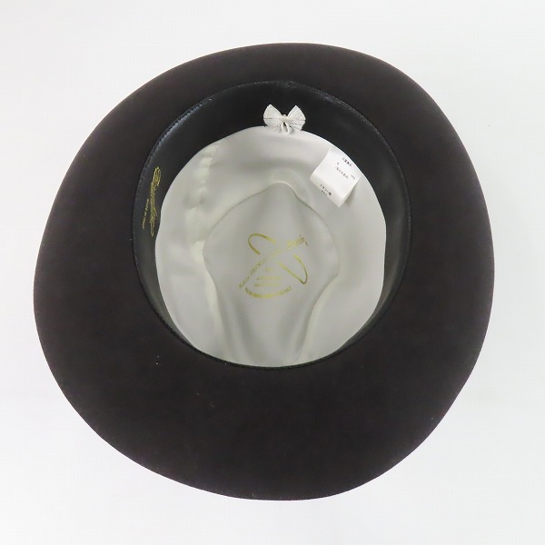 実際に弊社で買取させて頂いたBorsalino/ボルサリーノ レインプルーフライン ラビットファー フェルトハット 帽子の画像 5枚目