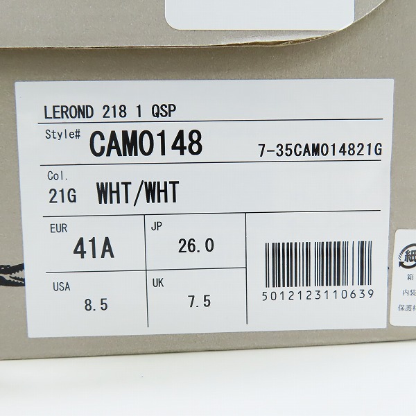 実際に弊社で買取させて頂いたLACOSTE/ラコステ ローカット スニーカー CAMO148 ホワイト UK7.5の画像 8枚目