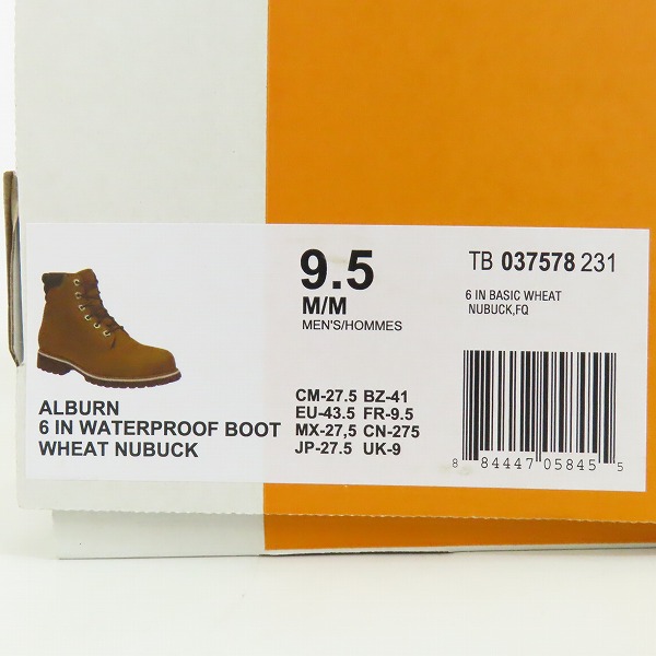 実際に弊社で買取させて頂いたTIMBERLAND/ティンバーランド ALBURN/アルバーン 6inch PREMIUM WP BOOT 6インチ プレミアムブーツ TB037578/27.5の画像 9枚目