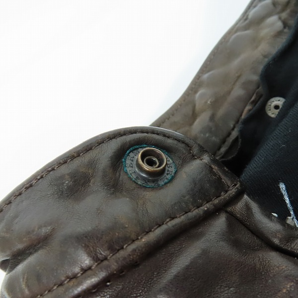 実際に弊社で買取させて頂いたISAMUKATAYAMA BACKLASH/バックラッシュ 製品染めイタリアンダブルショルダー シングル ライダースジャケット 1254-01/Sの画像 5枚目