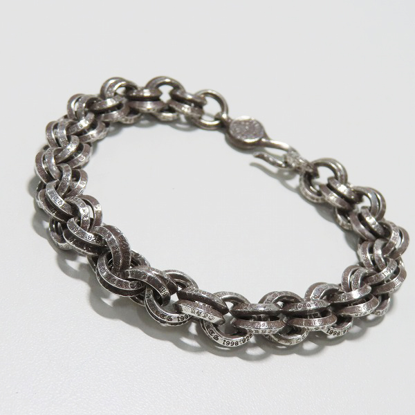 実際に弊社で買取させて頂いたCHROME HEARTS/クロムハーツ ダブルB リングブレスレット