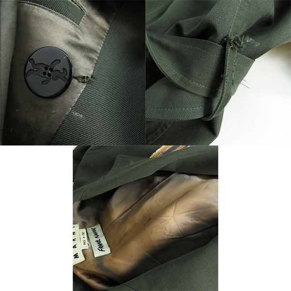 実際に弊社で買取させて頂いたMARNI/マルニ  2018 FRANK NAVIN イラストプリント コート TUMU0004CP S49310/46の画像 9枚目