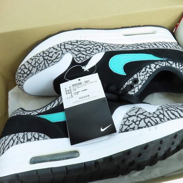 実際に弊社で買取させて頂いたNIKE/ナイキ AIR MAX 1/エアマックス1 PREMIUM RETRO ATMOS ELEPHANT/アトモスエレファント 908366-001/27の画像 8枚目