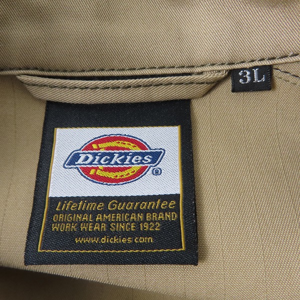 実際に弊社で買取させて頂いた【未使用】Dickie/ディッキーズ 作業着 セットアップ D-1840 Ｄ-1845 カーキ/3L/4Lの画像 2枚目