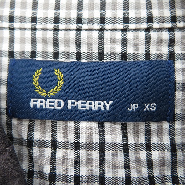 実際に弊社で買取させて頂いたFRED PERRY/フレッドペリー Hem Rib Gingham Check Shirt チェック シャツ F4356/XSの画像 2枚目