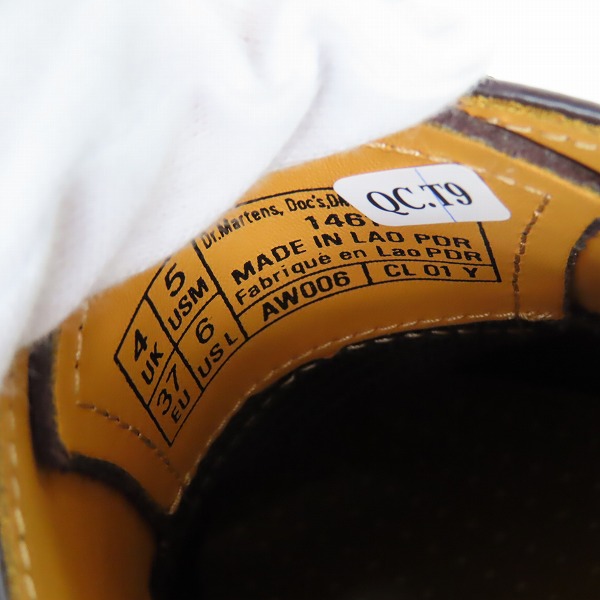 実際に弊社で買取させて頂いたDr.Martens/ドクターマーチン 1461 3ホール レザーシューズ BURGUNDY 27284626 UK4の画像 5枚目
