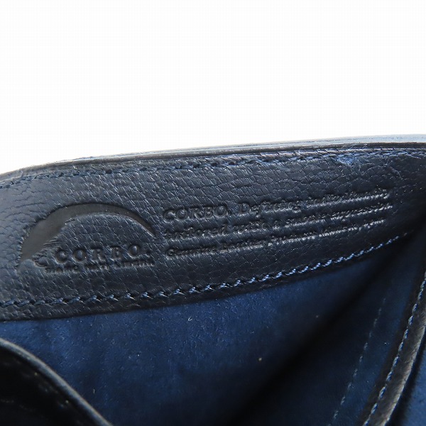 実際に弊社で買取させて頂いたCORBO/コルボ GOAT/ゴート 縦型折財布/ウォレット コインケース付 1LJ-1306の画像 6枚目
