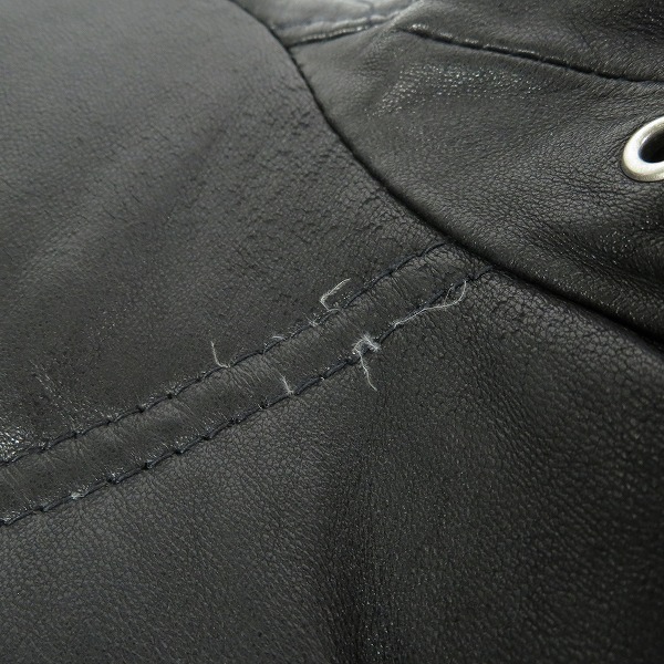 実際に弊社で買取させて頂いたSchott/ショット MOTORCYCLE DOWN JACKET レザー ダウンジャケット 3101034/XLの画像 9枚目