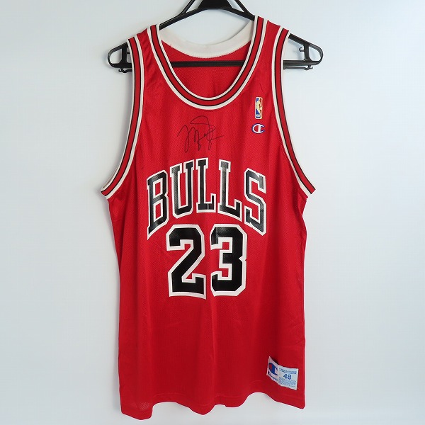 実際に弊社で買取させて頂いたChampion/チャンピオン NBA シカゴブルズ #23 マイケル ジョーダン アウェイ ユニフォーム/48