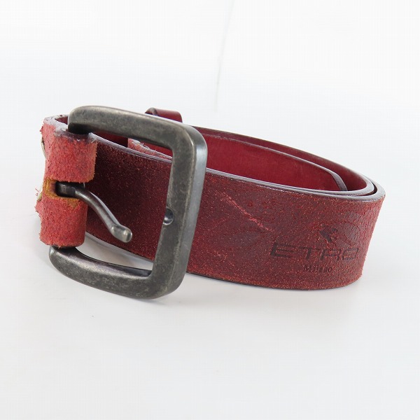 実際に弊社で買取させて頂いたETRO/エトロ 裏地ペイズリー柄 レザーベルト 44/110