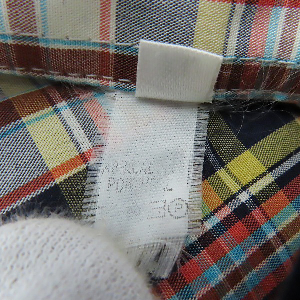 実際に弊社で買取させて頂いたBURBERRYS/バーバリーズ 胸刺繍 チェック柄 長袖ボタンシャツ/XLの画像 4枚目