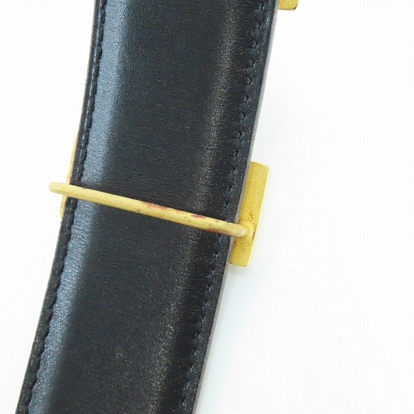 実際に弊社で買取させて頂いたHERMES/エルメス リバーシブル コンスタンスHレザーベルト □A刻印の画像 7枚目