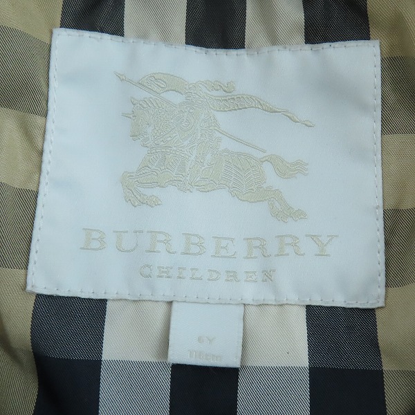 実際に弊社で買取させて頂いたBURBERRY CHILDREN/バーバリー チルドレン ダウン ジャケット C9C34-626-09/6Y-116の画像 3枚目