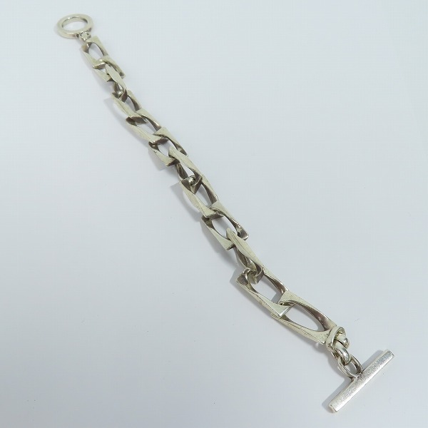 実際に弊社で買取させて頂いたGUCCI/グッチ シルバー925 スクエア チェーン ブレスレット/Tバー の画像 8枚目