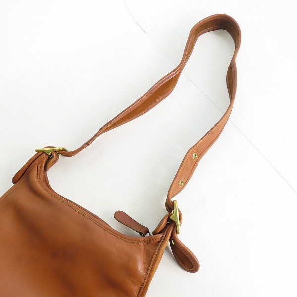 実際に弊社で買取させて頂いたCOACH/コーチ オールドコーチ ヴィンテージ レザーショルダーバッグ 9966の画像 2枚目