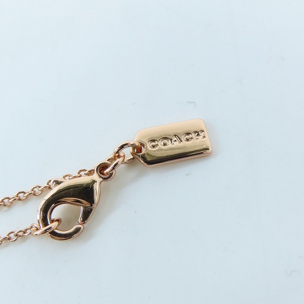 実際に弊社で買取させて頂いたCOACH/コーチ ロゴ/ストーン ネックレスの画像 5枚目