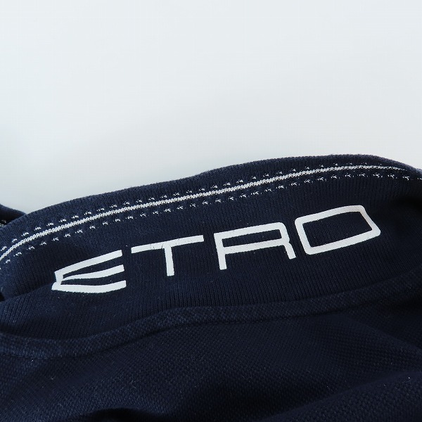 実際に弊社で買取させて頂いたETRO/エトロ ステッチデザイン ポロシャツ 襟下ロゴプリント Sの画像 5枚目
