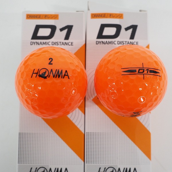 実際に弊社で買取させて頂いた【未使用】HONMA/ホンマ D1 SPEED MONSTER・DYNAMIC DISTANCE ゴルフボール ホワイト・オレンジ  計6スリーブ の画像 3枚目