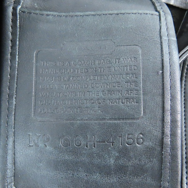 実際に弊社で買取させて頂いたCOACH/コーチ オールドコーチ カウハイドレザー ベルト 巾着ショルダーバッグ 4156の画像 5枚目