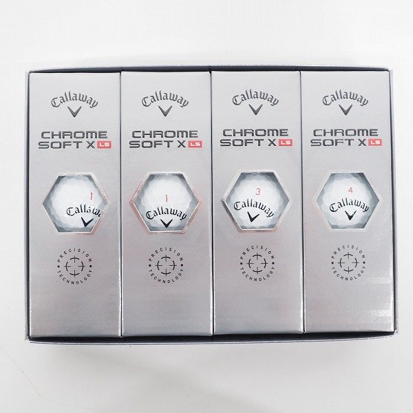 実際に弊社で買取させて頂いた【未使用】Callaway/キャロウェイ CHROME SOFT X LS ゴルフボール ホワイト 1ダース