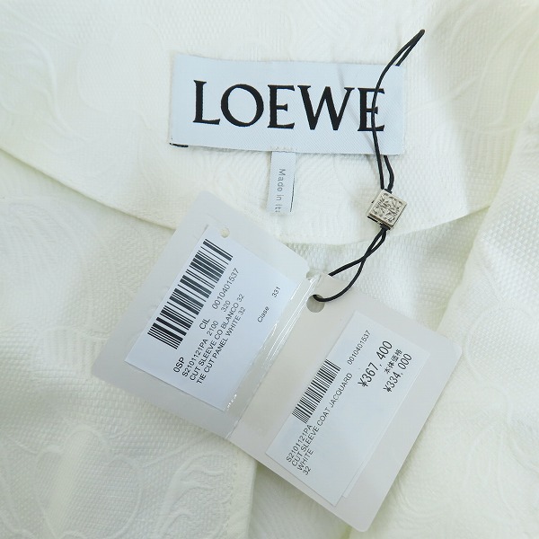 実際に弊社で買取させて頂いた【JPタグ】Loewe/ロエベ Tie Cut Panel Coat Jacquard /タイカット パネルコート S2101121PA/32の画像 2枚目