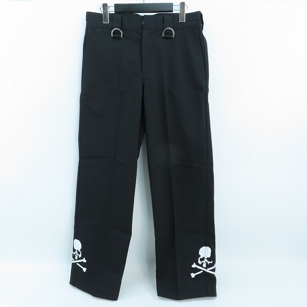 実際に弊社で買取させて頂いた【未使用】MASTERMIND×Dickies/マスターマインドジャパン×ディッキーズ スカル刺繍 ツイルワークパンツ 182M40M501 32
