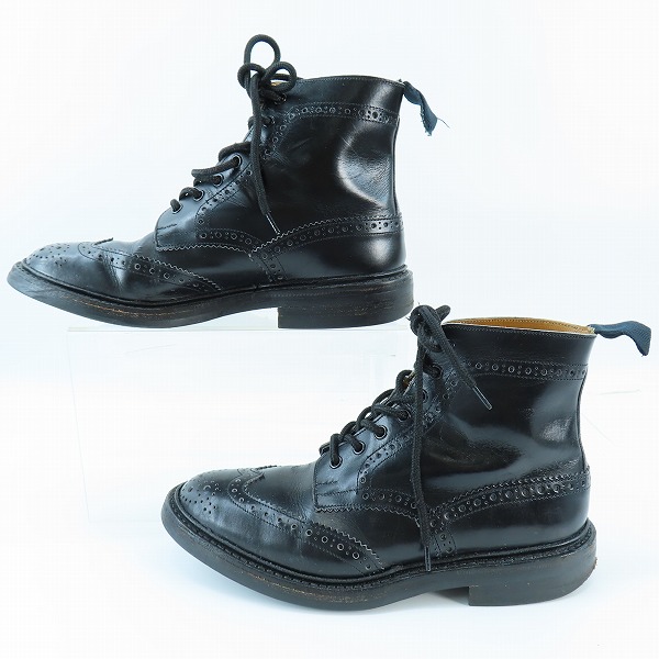 実際に弊社で買取させて頂いたTrickers/トリッカーズ  MOLTON/モールトン カントリーブーツ ウイングチップ M2508/8の画像 3枚目