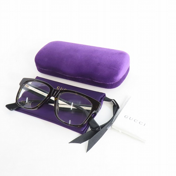 実際に弊社で買取させて頂いたGUCCI/グッチ メガネフレーム アイウェア GG0342OA-002の画像 9枚目