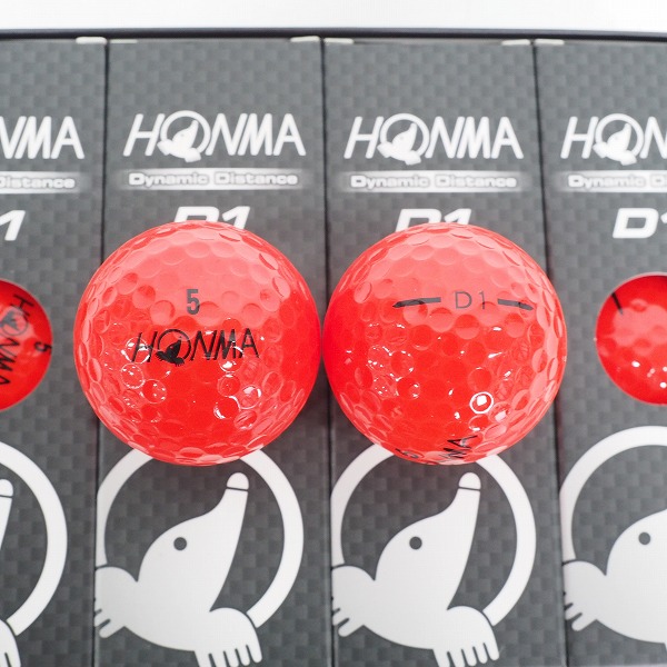 実際に弊社で買取させて頂いた【未使用】HONMA/ホンマ D1 DYNAMIC DISTANCE ゴルフボール レッド  2ダース の画像 1枚目
