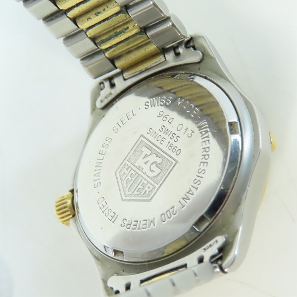 実際に弊社で買取させて頂いたTAG HEUER/タグホイヤー 2000シリーズ プロフェッショナル 200M クォーツ デイト腕時計 964.013 【動作未確認】の画像 4枚目