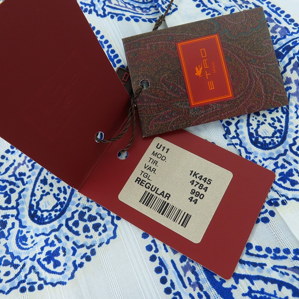 実際に弊社で買取させて頂いたETRO/エトロ  ペイズリー柄 半袖シャツ/44の画像 6枚目