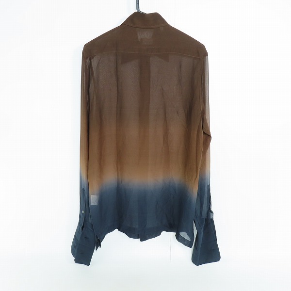 実際に弊社で買取させて頂いた【JPタグ】GUCCI/グッチ シルク グラデーション 長袖 ボタンシャツ/39の画像 1枚目