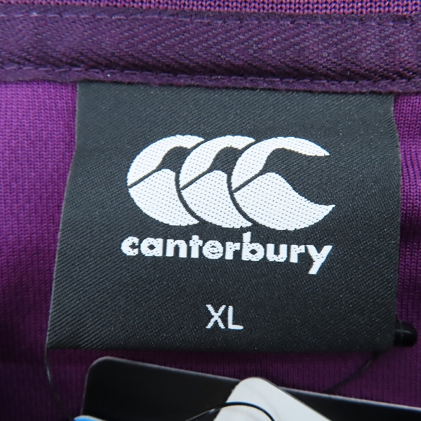 実際に弊社で買取させて頂いた【未使用】Canterbury/カンタベリー ポロシャツ パープル RA30373/XLの画像 2枚目