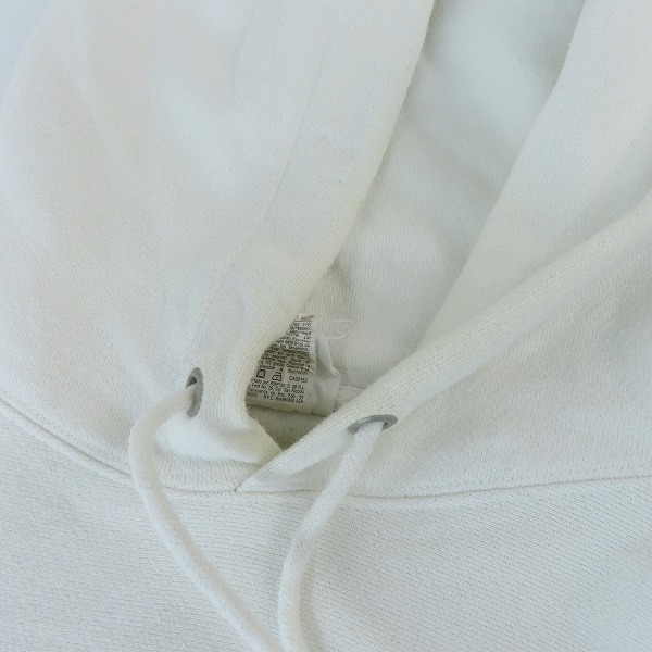 実際に弊社で買取させて頂いたChampion/チャンピオン REVERSE WEAVE/リバースウィーブ プルオーバーパーカー ホワイト GF68/2XL(JAPANサイズ)の画像 4枚目