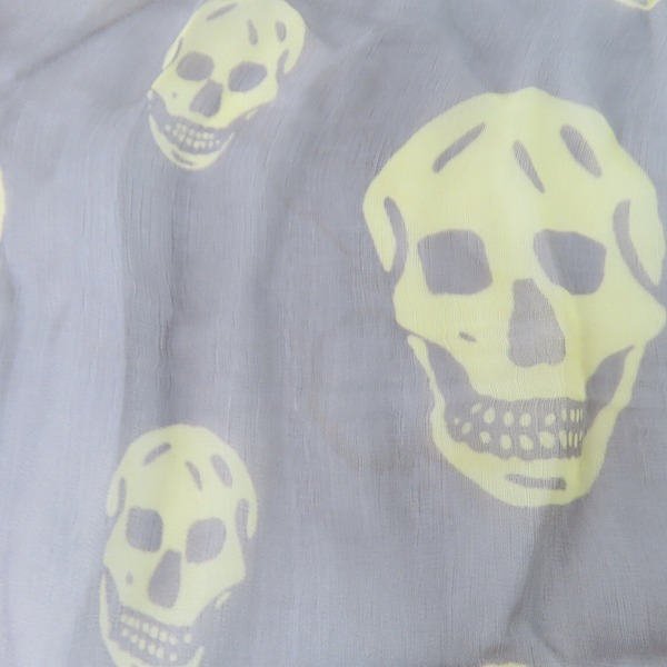 実際に弊社で買取させて頂いたAlexander McQueen/アレキサンダー・マックイーン スカル柄 スカーフ/ストールの画像 9枚目