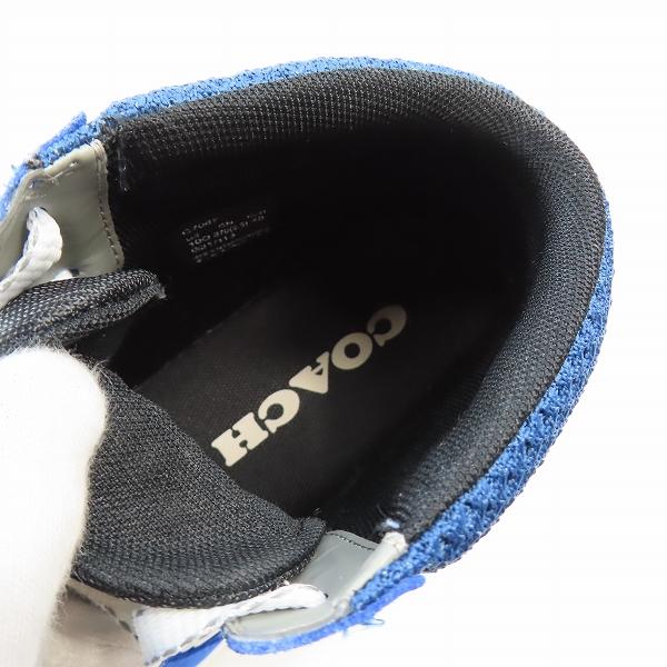 実際に弊社で買取させて頂いたCOACH/コーチ ハイカット スニーカー/シューズ C7087/10Dの画像 4枚目