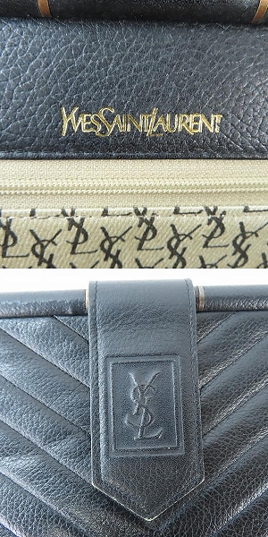 実際に弊社で買取させて頂いたYVES SAINT LAURENT/イヴサンローラン YSL セカンドバッグ クラッチバッグの画像 4枚目