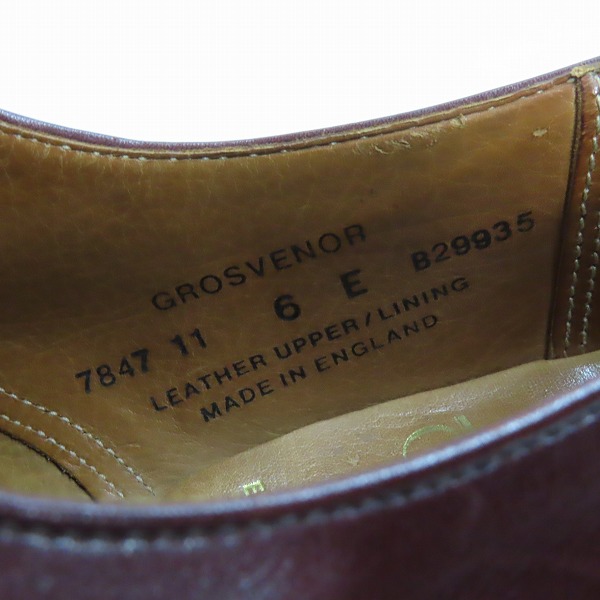 実際に弊社で買取させて頂いたCROCKETT&JONES×Paul Smith/クロケット&ジョーンズ×ポールスミス モンクストラップ レザーシューズ 7847 6Eの画像 5枚目