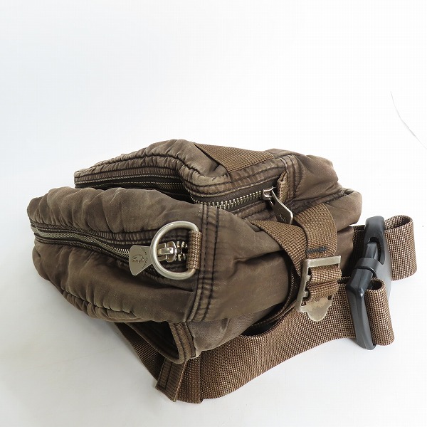 実際に弊社で買取させて頂いたPORTER Classic/ポータークラシック SUPER NYLON WAIST BAG スーパーナイロン ブラウン ウエストバッグの画像 3枚目
