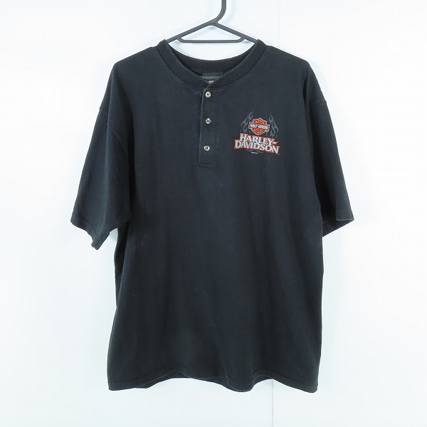 実際に弊社で買取させて頂いたHARLEY DAVIDSON/ハーレーダビッドソン ヘンリーネック 半袖 プリントTシャツ/L