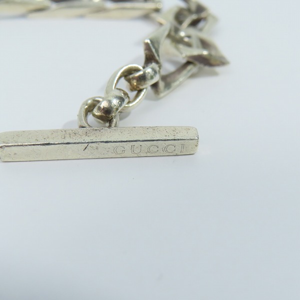 実際に弊社で買取させて頂いたGUCCI/グッチ シルバー925 スクエア チェーン ブレスレット/Tバー の画像 5枚目