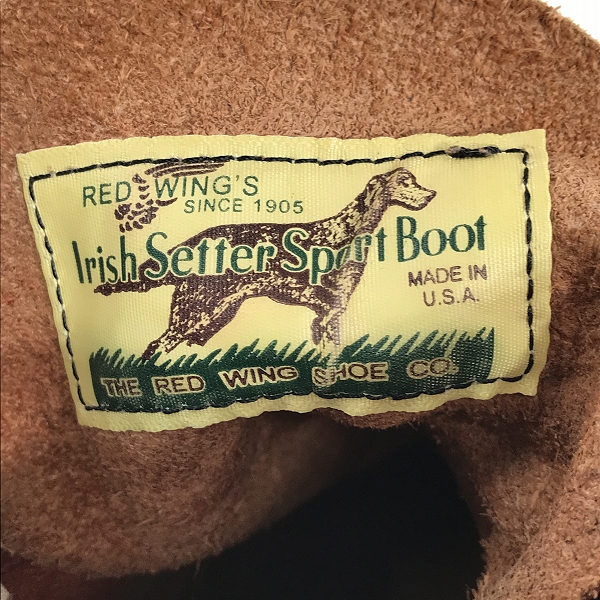 実際に弊社で買取させて頂いたRED WING/レッドウィング 四角犬タグ アイリッシュセッター モックトゥ ブーツ 8875 9Eの画像 5枚目