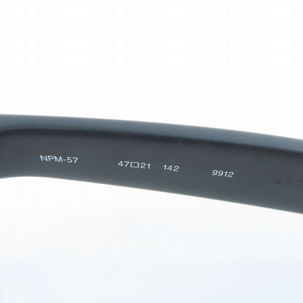実際に弊社で買取させて頂いた999.9/フォーナインズ  跳ね上げ アイウェア/メガネフレーム ブラックマット NPM-57の画像 5枚目