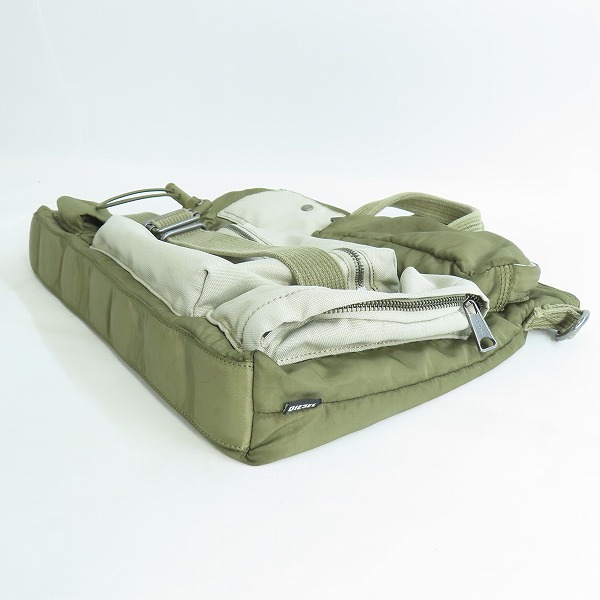 実際に弊社で買取させて頂いたDIESEL/ディーゼル 2WAY ショルダー/トートバッグ カーキの画像 2枚目