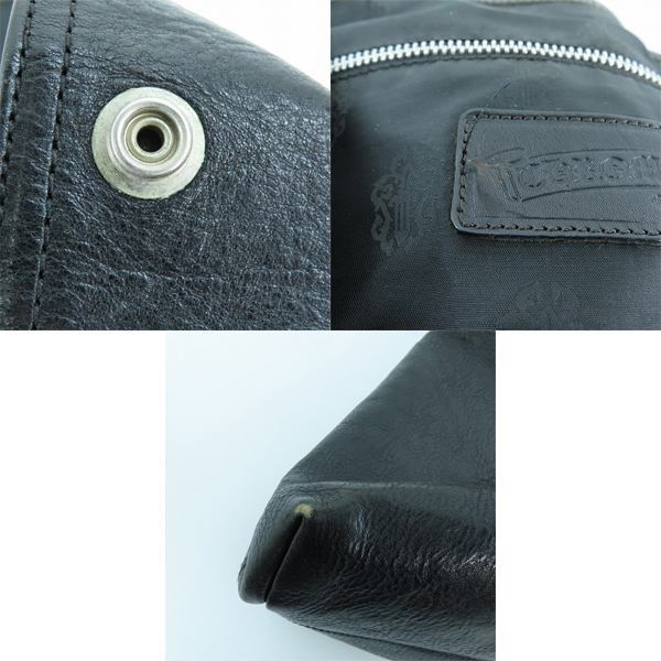 実際に弊社で買取させて頂いたCHROME HEARTS/クロムハーツ TOTE W/SNP 3CMTRY PTCHS レザートートバッグの画像 9枚目