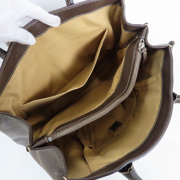 実際に弊社で買取させて頂いた土屋鞄製造所/ツチヤカバン レザー ダークブラウン トートバッグ の画像 3枚目