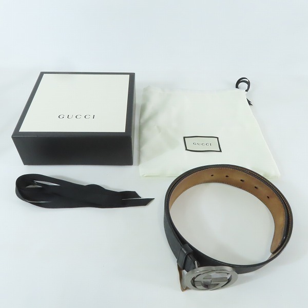 実際に弊社で買取させて頂いたGUCCI/グッチ GGスプリームキャンバス インターロッキングG バックル ベルト 411924の画像 8枚目