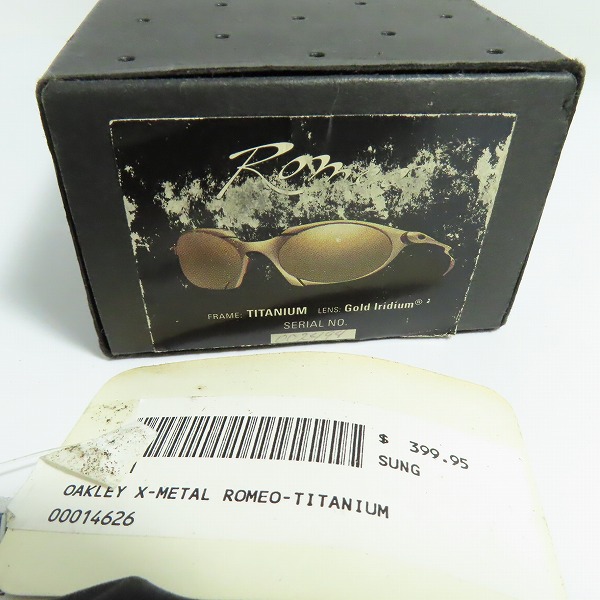 実際に弊社で買取させて頂いたOAKLEY/オークリー ROMEO/ロメオ X-METAL/エックスメタル TITANIUM サングラス/アイウェア GOLD IRIDIUM/ゴールドイリジウムの画像 8枚目