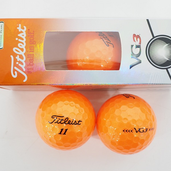 実際に弊社で買取させて頂いた 【未使用】Titleist/タイトリスト VG3 ゴルフボール ORANGE PEARL/オレンジパール 計1ダース の画像 1枚目