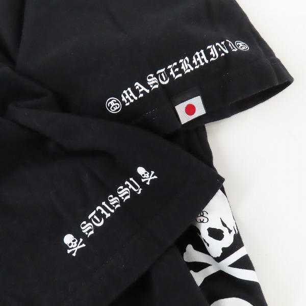 実際に弊社で買取させて頂いたmastermind JAPAN×STUSSY/マスターマインドジャパン×ステューシー サイドスカル 半袖Tシャツ Lの画像 4枚目